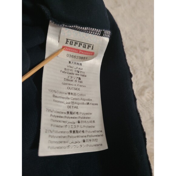 Ferrari Prima Made in Italy Navy Short Sleeve Polo Shirt Mens Size XL - Picture 11 of 11